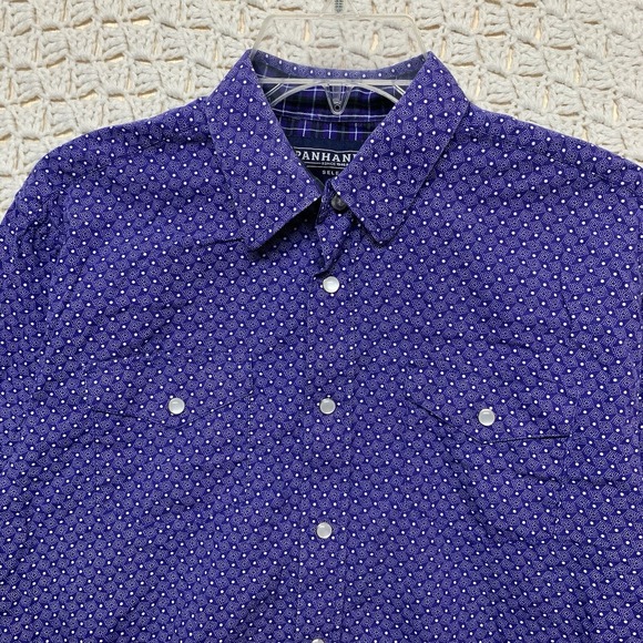 Panhandle Select Western Shirt Size XL 18 Young Long‎ sleeve Snap front Purple - Picture 3 of 9
